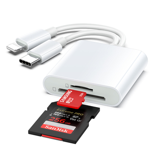 SD-Kartenleser Eingebauter Dual-Obst-und USB-C-Anschluss karten adapter mit SD-Micro-USB-C-Steckplätzen Kamera-Speicherkarten-Viewer - Product Image 4