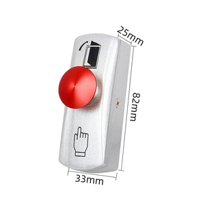 Cerradura de empuje de puerta de emergencia verde/rojo de alto impacto impermeable y liberación de interruptor de botón de salida de metal para control de acceso - Product Image 3