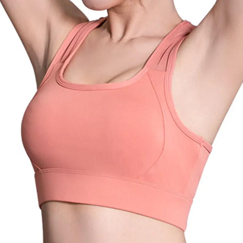 Sports underwear women's anti-shock bra fitness running mesh breathable outer wear beautiful back yoga vest