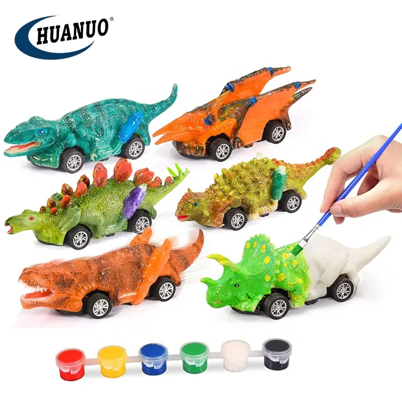 Kit de pintura de dinosaurio 2 en 1, juguete infantil para pintar, manualidades