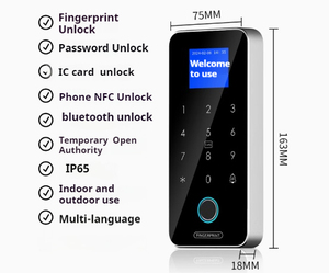 Lettori di schede di controllo accessi di alta qualità con controllo accessi IP65 di prossimità dell'impronta digitale Bluetooth WIFI NFC TUYA Rfid - Product Image 5