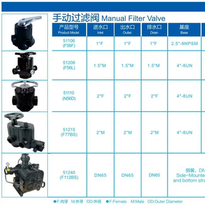 Valvola filtrante acqua di vendita calda per il trattamento delle acque F77BS grande flusso manuale valvola filtrante ammorbidimento manuale per depuratore d'acqua - Product Image 1