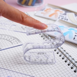 Nhà Máy Bán buôn mềm nhựa 4-mảnh toán học thiết lập cho sinh viên linh hoạt bút chì văn phòng phẩm bao gồm tam giác công cụ đo lường - Product Image 6