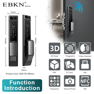 Buona vendita veloce riconoscimento Tuya Intercom serrature e maniglie Smart Lock porta - Product Image 3