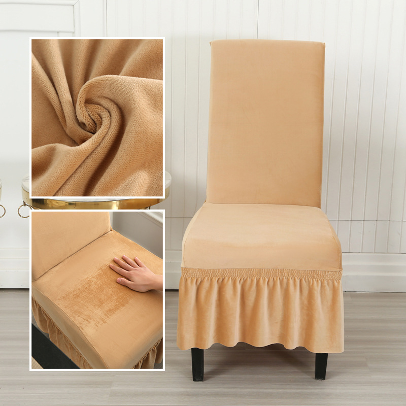 Suede-beige-universal chair cover