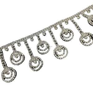 F077 catena di strass per trivellazione con strass a doppio anello - Product Image 1