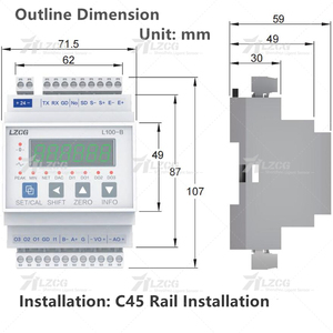 Indicador de pesaje de celda de carga, instrumento de medición de fuerza, transmisor Digital RS485/RS232 analógico de 4 ~ 20mA/0 ~ 5V Modbus RTU- - Product Image 2