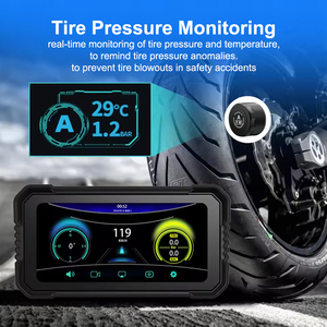 V533 2K Display HD 6.25 Inch IPS Screen Loop Recording DVR TPMS Wireless Carplay <strong>Android</strong> Auto Motorcycle Carplay Bsd <strong>System</strong> - Product Image 5