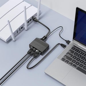 1000Mbps rete LAN Splitter 1 maschio a 3 adattatore di rete femmina RJ45 Ethernet Splitter 1 a 3 adattatore di rete - Product Image 3