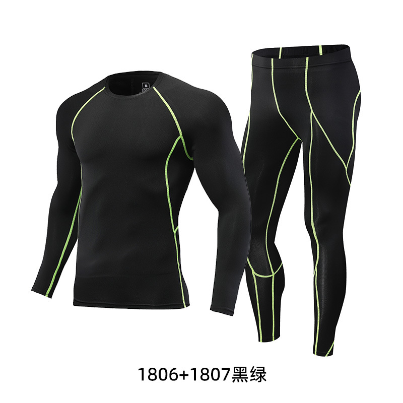 1806 + 1807 black and green tights