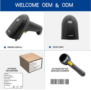 Venta al por mayor 2,4G escáner de código de barras de mano BT QR lector de código inalámbrico 2d escáner de código de barras con soporte - Product Image 6
