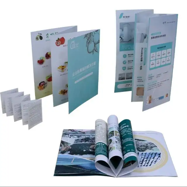Best Printing Supplier Custom Print softcover books catalog Brochures Pamphlet Booklet Bi-Fold Brochure Printing