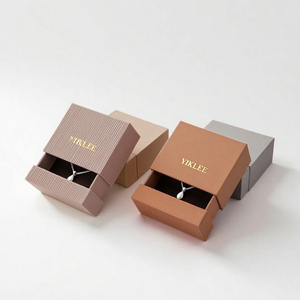 לוגו מותאם אישית זהב לסכל מתנה משובצת אריזה טבעת עם לוגו מותאם אישית עבור שרשרת צמיד עגיל העגיל - Product Image 4