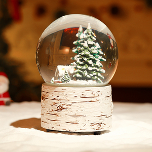 Özel ağaç kar küresi reçine su küresi cam üfleme kar kış ağacı kış noel dekorasyon hediye özel reçine kar küresi - Product Image 5
