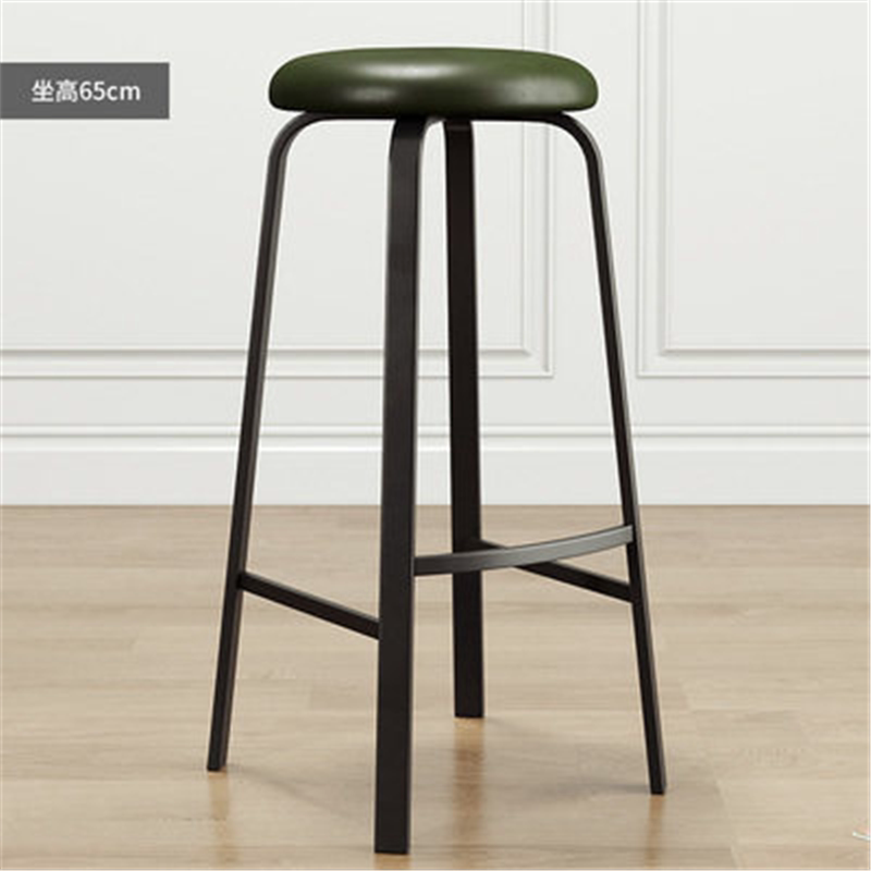 65 cm height-dark green leather seat cushion
