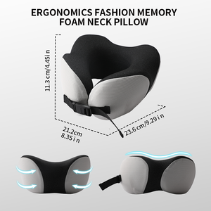 قابل للتعديل قابل للطي تصميم جديد دعم الرقبة الحديثة التفاف رغوة الذاكرة لطيف للطائرة - Product Image 2