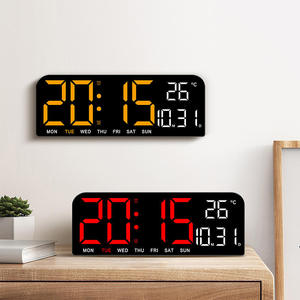 Benutzer definierte 9-Zoll-Timing und Countdown Double Analog Multifunktion ale Tisch tisch uhr Digital Led Wall Inteli gente Clock - Product Image 3