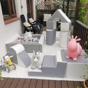 Moetry gri renk bebek yumuşak oyun paketi yumuşak oyun çocuklar için Set parti kiralama kiralama - Product Image 1