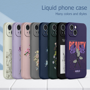 เคสโทรศัพท์ซิลิโคนเหลวสำหรับ Apple iPhone 15 PRO MAX 14 13 12 11 SE3ออกแบบตามสมัยนิยม - Product Image 2