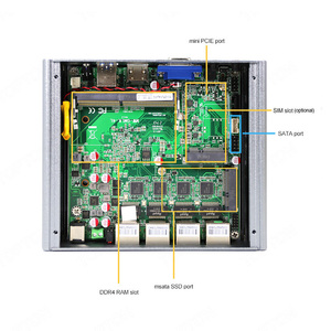 Firewall Pfsense Mini PC Quad Core Cele Ron J4125 I225 Nics 2.5Gbe RJ45 Lan HD VGA ITX Small <strong>Computer</strong> <strong>Network</strong> Server - Product Image 4