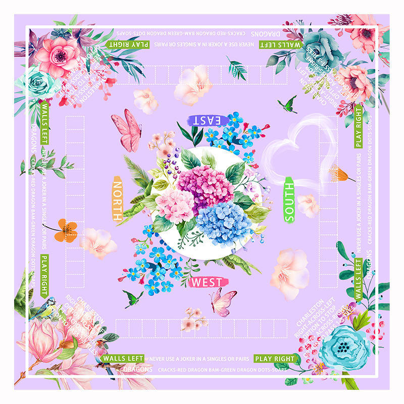 Tapis de tampons à fleurs violettes