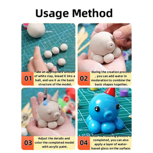 250 g 500 GWhite Super-strong Lightweight Soft <strong>Clay</strong> for Shaping, Suitable for <strong>Use</strong> with Pottery Tools. - Product Image 6