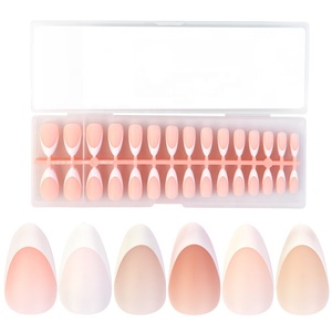 Gelskyフレンチスタイルネイルチップスティレットカスタムプライベートラベルネイルチップソフトジェルネイルチップ - Product Image 3