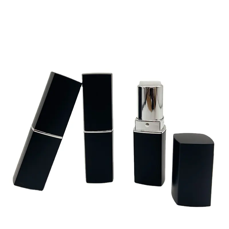 Bullet Lippenstift Container Tube Custom Private Label Lipstick Gloss Lege Zwart Goud Roze Plastic Lippenstift Tubes