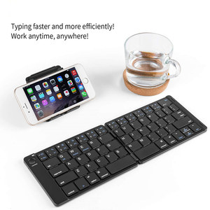 Foldable Wireless <strong>Keyboard</strong> Rechargeable Slim Folding <strong>Keyboard</strong> Compatible IOS <strong>Android</strong> Windows Smartphone Tablet and Laptop - Product Image 4