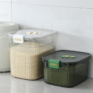 卸売キッチンライス収納容器多機能穀物米豆収納ボックス食品グレードタイミング保存容器
