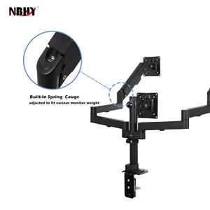 Computer Screen <strong>Monitor</strong> Triple Arms 10&quot;-32&quot; Gas Spring Adjustment 3 <strong>Monitor</strong> Stand Swivel Tilt Rotation <strong>Multiple</strong> <strong>Monitor</strong> Mount - Product Image 3