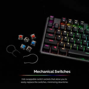 OEM Logo Language RGB Rainbow 87 Keys <strong>Computer</strong> Office USB C Wired Gaming <strong>Keyboard</strong> - Product Image 4