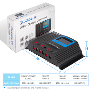 LDSOLAR supporto di fabbrica OEM 60A 12V 24V display lcd off-grid sistema solare pwm regolatore di carica solare - Product Image 5