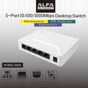 5-Port-GIGABIT-Ethernet-Netzwerk-Switch mit 1000 MBit/s und POE-VLAN-SNMP-Funktionen auf Lager IP-Geräte anschluss