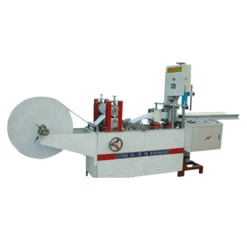 Máquina de embalaje de repujado plegable para servilletas de negocios en casa para máquina de conversión de papel de servilletas