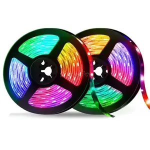 IP65 12V <strong>5M</strong> 5050 PVC Flexible <strong>LED</strong> Strip Light Remote Control Wifi Smart <strong>RGB</strong> Color Warm White Decorative Lighting - Product Image 3