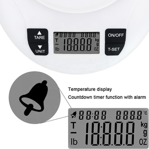 ABS digitale Küchen waage mit Countdown-<span class=keywords><strong>Timer</strong></span>-Funktion Mess waage mit Schüssel 3.5L Lebensmittel Küchen waage