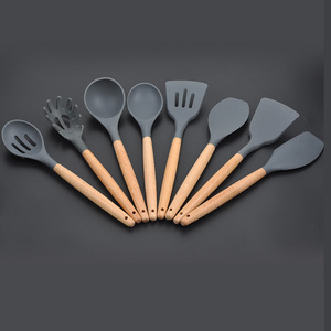 Cấp Thực Phẩm Không Độc Hại Nhà Giữ Phụ Kiện Silicone Bếp 8 Piece Silicone <span class=keywords><strong>Cookware</strong></span> Với Lưu Trữ Xô - Product Image 1