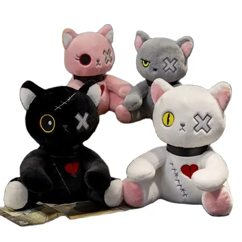 Ingrosso Emo gatto peluche bambole decorazioni per la casa peluche giocattoli animali imbottiti tenere cuscini set regalo