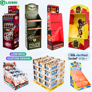 Custom Popcorn Video Game 3d up Socks Desk Cosmetic Counter <strong>Table</strong> <strong>Top</strong> Foldable Pop Floor Cardboard <strong>Display</strong> Stand <strong>with</strong> <strong>Hooks</strong> - Product Image 1