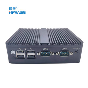 J1900 N100 J6412 Fanless Desktop Mini <strong>Comput</strong> 6 USB 4 Lan Win10 RS232 VGA NUC Mini Pc - Product Image 1
