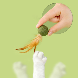 Limpieza de dientes no tóxicos, hierba gatera de oveja, juguetes de menta comprimidos para satisfacer la necesidad del gato de bola de estimulación, hierba gatera - Product Image 2