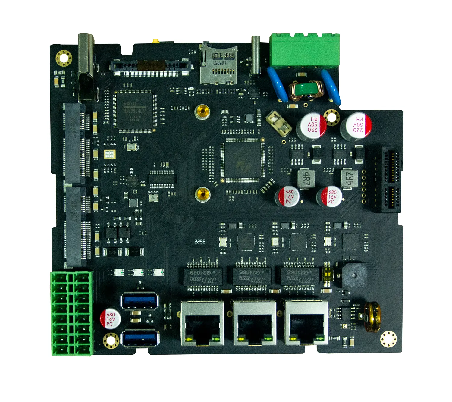 controller for industrial application with RS485  RJ45  Mini PCIe socket with SIM card  HDMI  DI  DO  RS232  CAN BUS