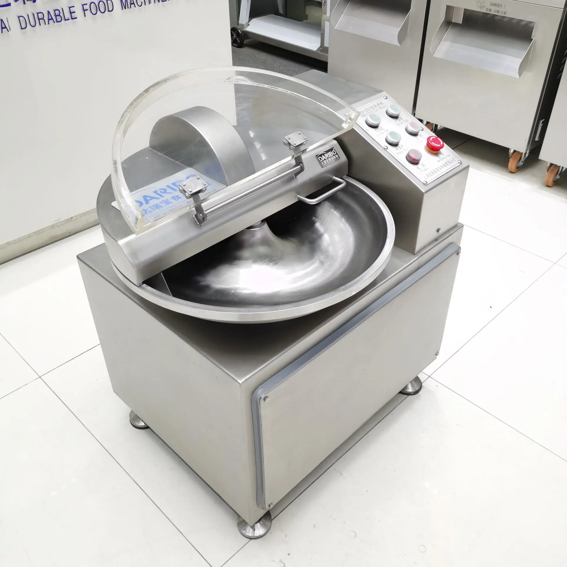 Máquina automática de procesamiento de carne Máquina cortadora mezcladora picadora de tazón de carne para carne de res de salchicha