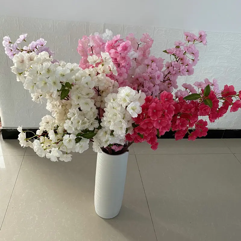 Дешевые искусственные цветы на свадьбу День рождения украшение дома Вишня