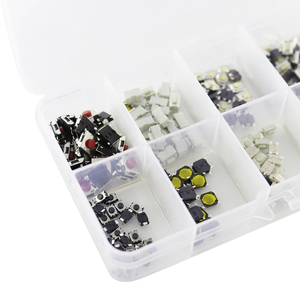250Pcs 10-Typen Taktiler Druckknopf schalter Auto-Fernbedienung tasten Taste Berühren Sie den Mikrosc halter