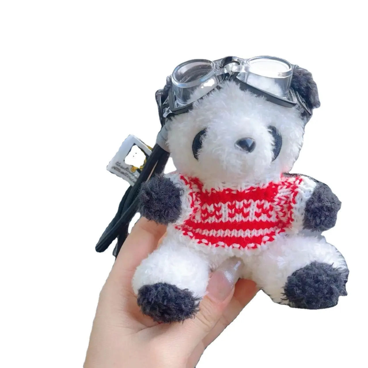 Chaveiro de urso fofo com formato de coração, chaveiro de pelúcia panda, chaveiro de urso polar pequeno, brinquedo