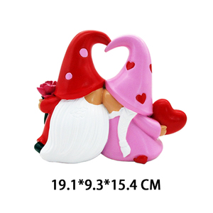 Resin <strong>3D</strong> Mr and Mrs Gnomes Statue Valentine Day Gift Custom Statuette Garden Ornament <strong>Love</strong> Figurines Home Table Sweet Decor - Product Image 3