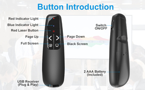 Presenter Wireless PowerPoint Clicker presentazione Clicker telecomando Advancer PPT Clicker per computer portatile Mac PowerPoint - Product Image 4