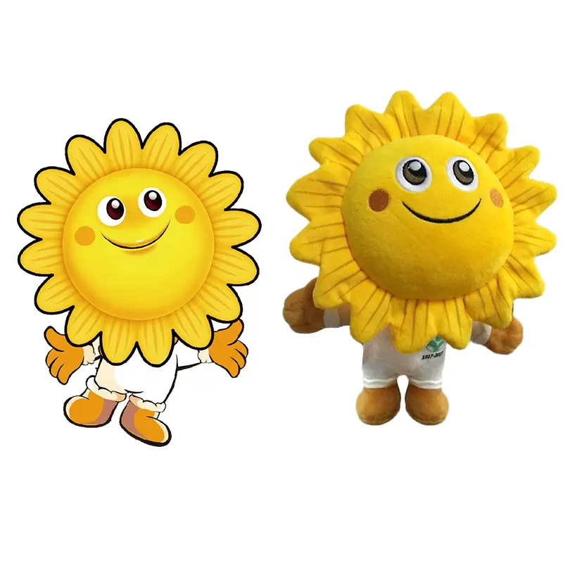 Mainan Boneka Bunga Matahari Berbicara, 25 Cm 100 Cm Bentuk Sayuran Kustom Bunga Matahari Lembut